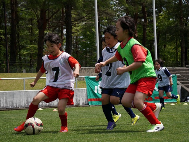 JFAレディース／ガールズサッカーフェスティバル 長野県大町市の大町市運動公園サッカー場に、77人が参加！