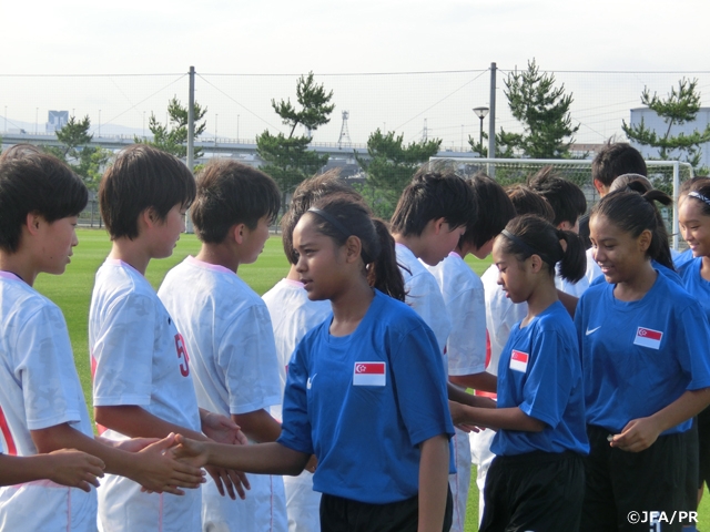 JFAアカデミー堺　U-16シンガポール女子代表と国際親善試合を実施