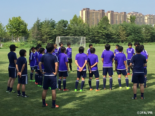 U-17 Japan Women’s National Team hold practice session prior to playing China PR in the CFA International Women's Youth Football Tournament 2016 Weifang