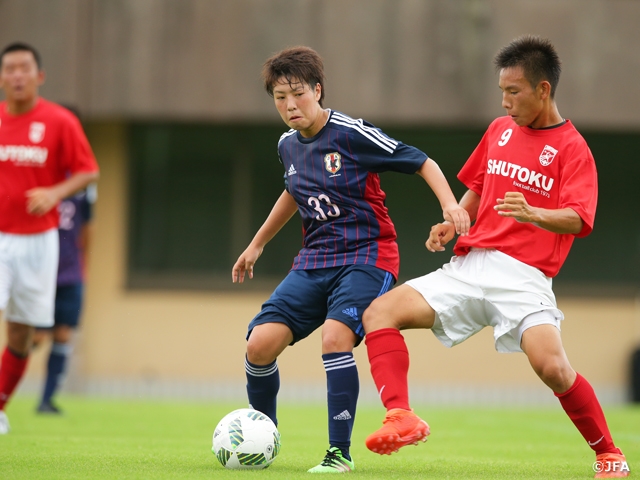 U-23 Japan Women’s National Team play practice match against Shutoku High School (Men's Soccer Team)