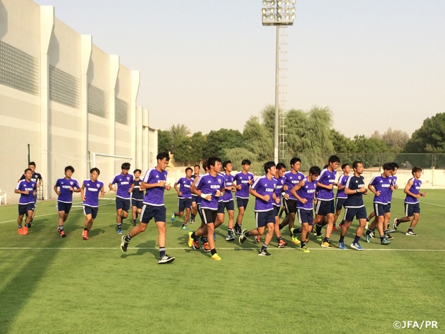 U-19日本代表　UAEに到着しトレーニングを開始