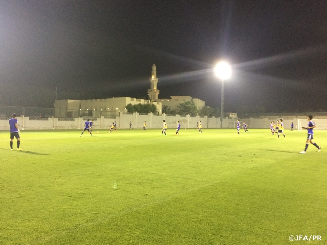 U-19 Japan squad check their tactics for their international friendly against UAE