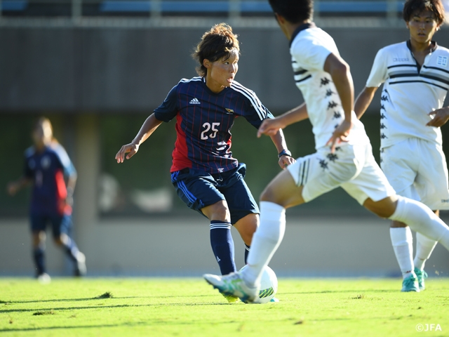Japan Women's National squad play training match against Edogawa University