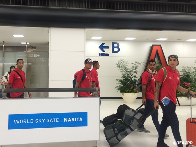 Tahiti Beach Soccer National Team arrive in Japan for an International Friendly Match