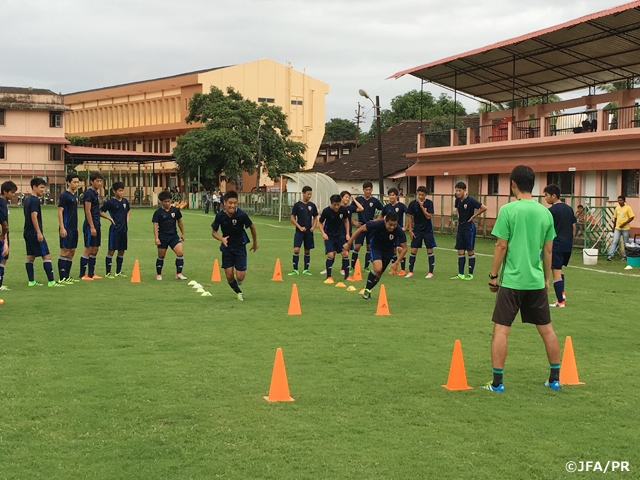 U-16日本代表、大会初戦に向け最後の調整　AFC U-16選手権インド2016