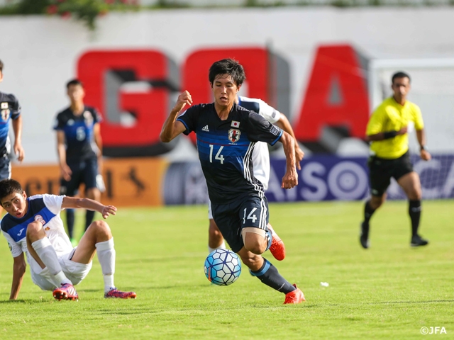 U-16 Japan National Team win two consecutive group stage games to advance to the final tournament of AFC U-16 Championship India 2016