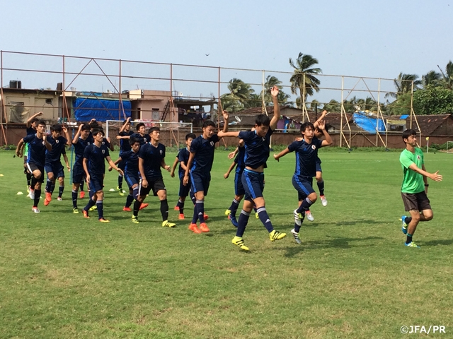 U-16日本代表　AFC U-16選手権インド2016準決勝に向け調整を行う