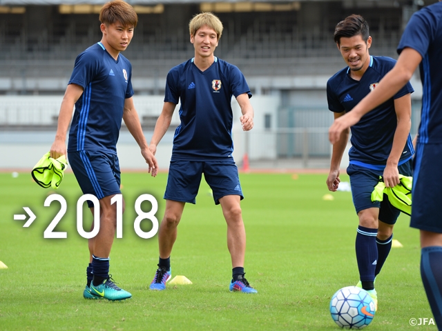 SAMURAI BLUE have training in positive mood a day after their victory against Iraq