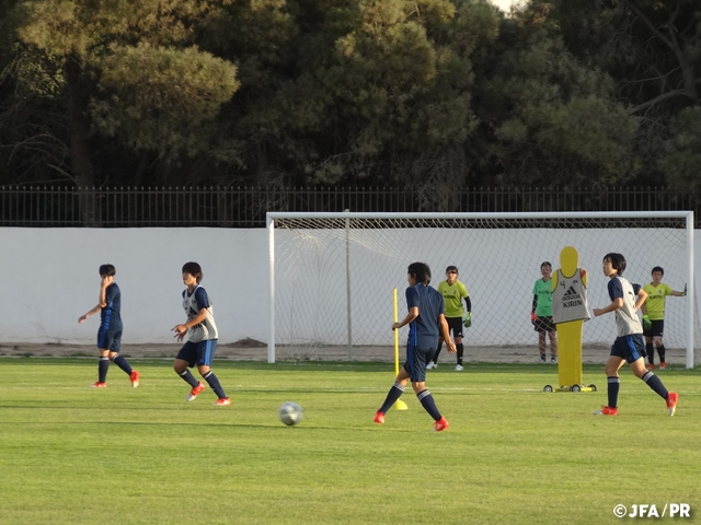 Final prep workout for England match by U-17 Japan women’s Team in FIFA U-17 Women’s World Cup Jordan 2016 