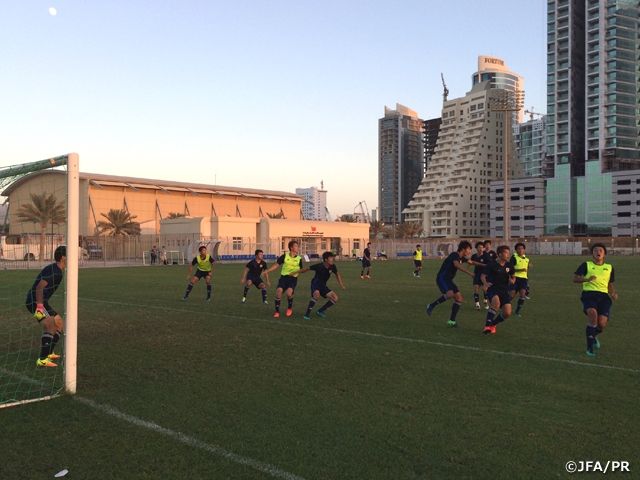 U-19 Japan National Team had a final preparation prior to the first match of the AFC U-19 Championship Bahrain 2016