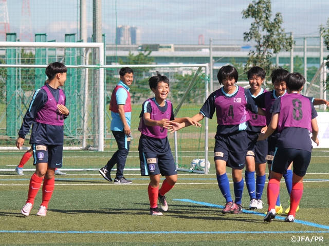 U-14 Japan Women's Selection hold joint training with Korea Republic