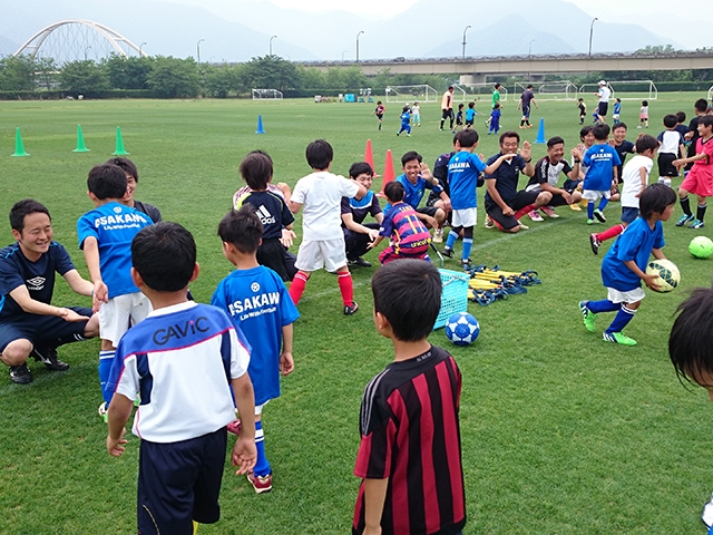 JFAキッズ（U-6/8）サッカーフェスティバル 長野県長野市の千曲川リバーフロントに、117人が参加！