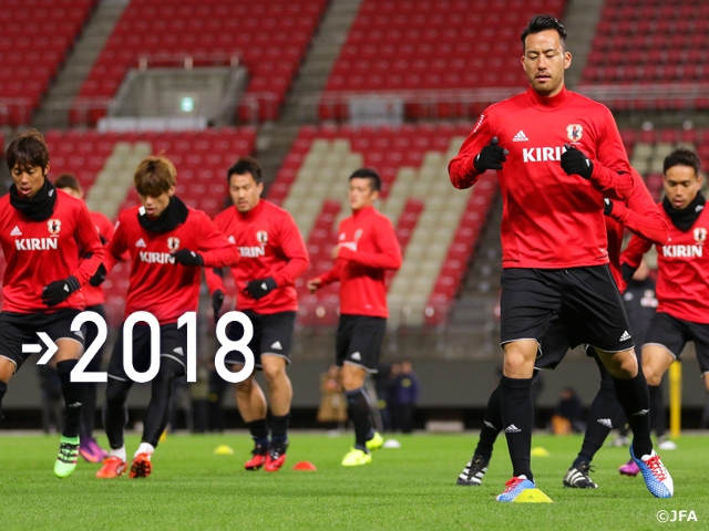 SAMURAI BLUE work through tactics behind closed doors before the Oman match