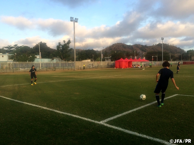 U-20日本女子代表　FIFA U-20女子ワールドカップ　試合会場での公式練習と記者会見を実施