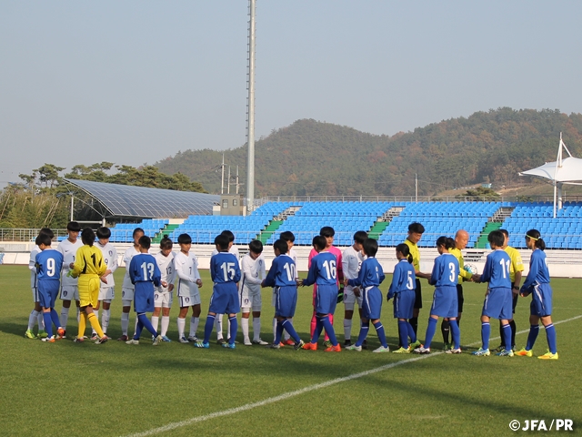 JFAエリートプログラム女子U-13韓国遠征　U-13日本女子選抜、韓国との第2戦も無失点で勝利