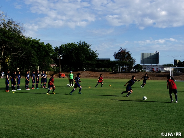 U-20 Japan Women's National Team focus on improving both attack and defence prior to meet Canada in FIFA U-20 Women's World Cup Papua New Guinea 2016