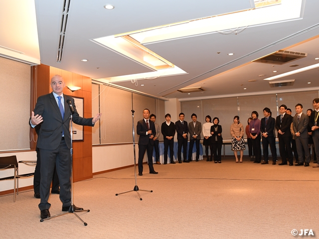 FIFA President Gianni Infantino pays a visit to JFA House