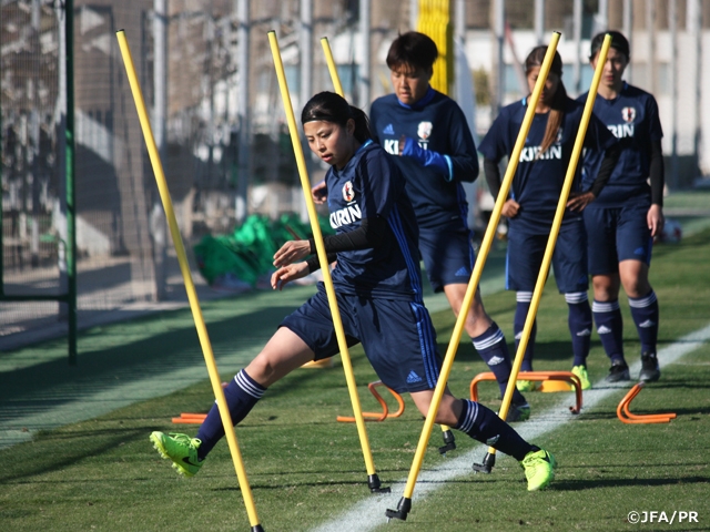 U-23日本女子代表　大会初戦に向けた実戦形式のトレーニングを行う