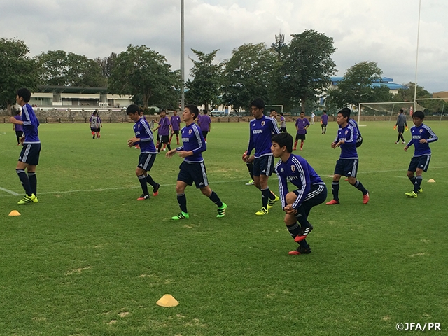 U-15日本代表 初戦に向けて調整を行う　SFTプログラム 南アジア・日本U-16サッカー交流