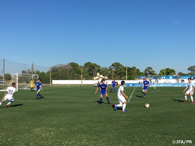 U-17日本代表アメリカ遠征　地元クラブとの練習試合に勝利