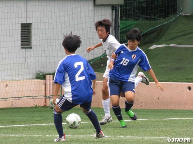 ユニバーシアード日本女子代表　常葉橘高校男子サッカー部とトレーニングマッチを実施
