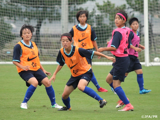 U-15日本女子選抜、ゲームでキャンプを締めくくる