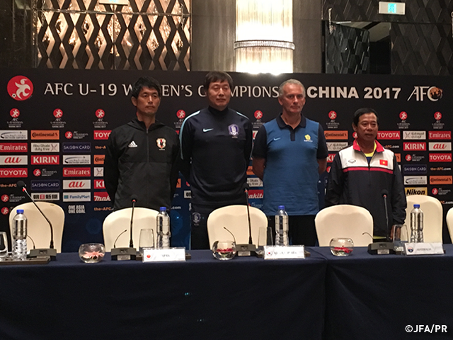 U-19 Japan Women's National Team hold official training session at match site in AFC U-19 Women's Championship 2017 in China