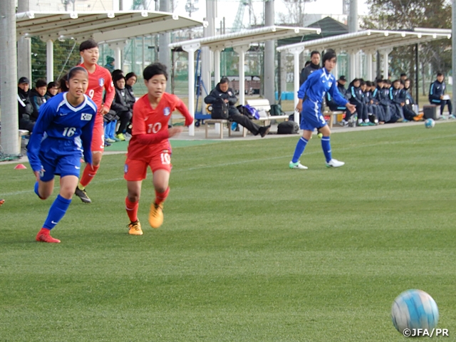 JFAエリートプログラム女子U-14　韓国との初戦を白星で飾る ～JOC日韓競技力向上スポーツ交流事業～ 　