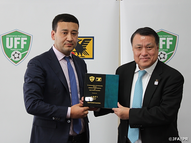ウズベキスタンサッカー連盟とパートナーシップ協定を締結