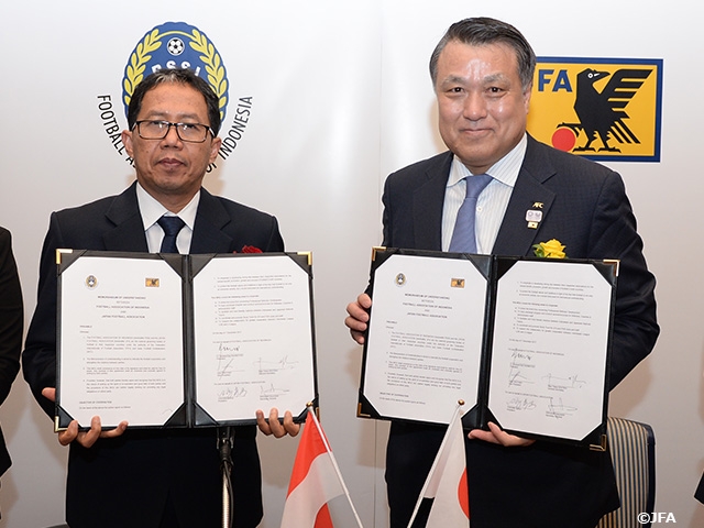 インドネシアサッカー協会とパートナーシップ協定を締結