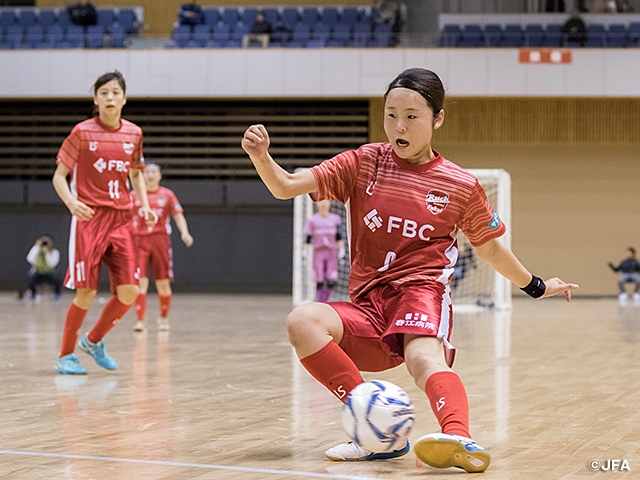 第8回全日本女子ユース（U-15）フットサル大会　「目の前の一戦に集中して戦ってほしい」北川夏奈選手（福井丸岡ラック）から出場選手へアドバイス
