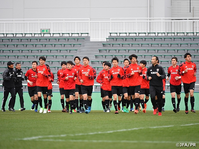 U-16日本代表候補 実践トレーニングで連携を深める