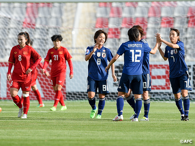 Defending Champions Nadeshiko Japan starts off with 4-0 victory at AFC Women's Asian Cup Jordan 2018