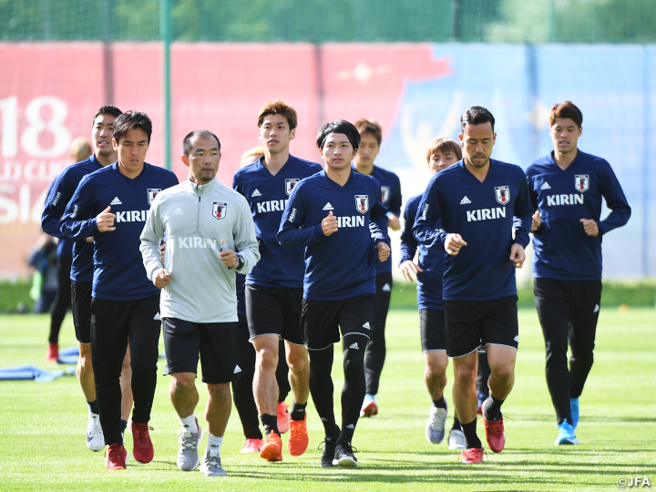 SAMURAI BLUE (Japan National Team) plays scrimmage match against U-19 Japan National Team behind closed doors