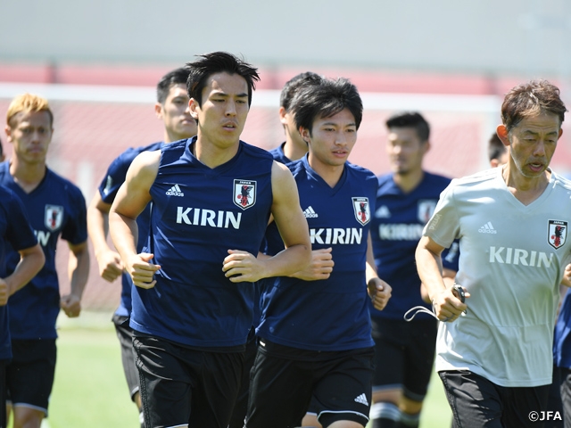 SAMURAI BLUE (Japan National Team) tune up behind closed doors ahead of their Poland match