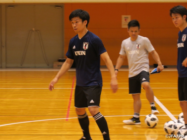 フットサル日本代表候補トレーニングキャンプ　2部構成の強度の高いトレーニングでチームを強化