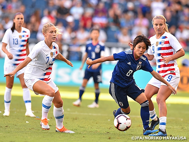 Nadeshiko Japan (Japan Women's National Team) loses to USA 2-4 in the 2018 Tournament of Nations