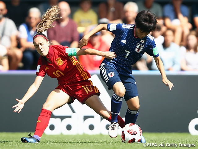 U-20 Japan Women's National Team loses to Spain 0-1 at FIFA U-20 Women's World Cup France 2018