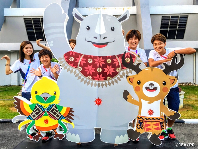 Nadeshiko Japan (Japan Women's National Team) utilised the day off to refresh themselves at the 18th Asian Games 2018 Jakarta Palembang