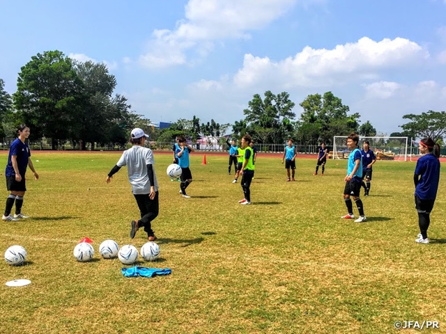 Nadeshiko Japan (Japan Women's National Team) conducts first team training session in three days at the 18th Asian Games 2018 Jakarta Palembang