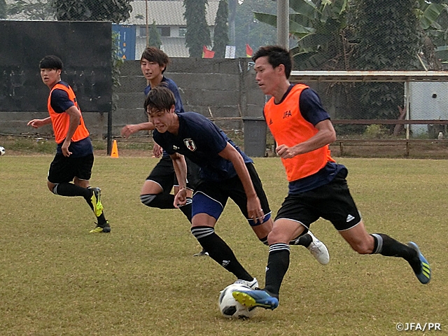 U-21 Japan National Team shows great concentration at training sessions to deepen their combinations at the 18th Asian Games 2018 Jakarta Palembang