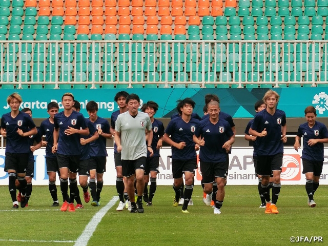 U-21日本代表、準々決勝を前に公式練習　～第18回アジア競技大会（2018/ジャカルタ・パレンバン）