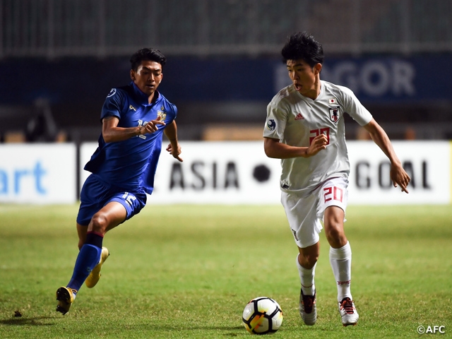 U-19 Japan National Team secures top spot in group stage with win over Thailand at AFC U-19 Championship Indonesia 2018