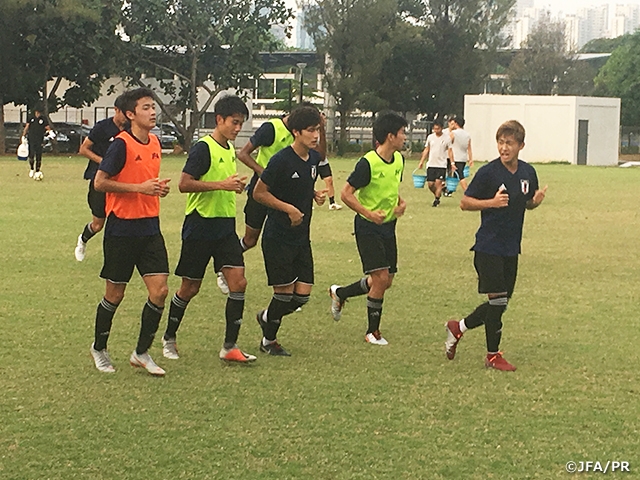 U-19 Japan National Team takes measures against heat at AFC U-19 Championship Indonesia 2018