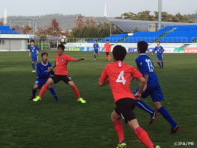 JFAエリートプログラムU-14、U-14韓国代表とのトレーニングマッチを1勝1敗で終える。【JOC日韓競技力向上スポーツ交流事業】