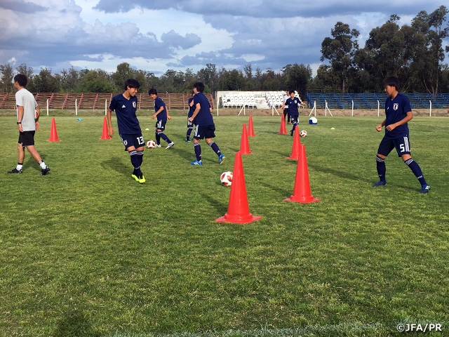 U-17 Japan Women’s National Team conducts practical trainings ahead of first match against Brazil at FIFA U-17 Women's World Cup Uruguay 2018
