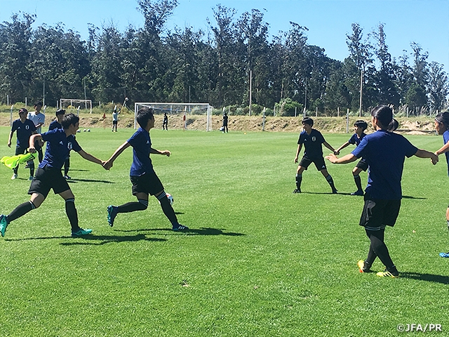 U-17 Japan Women’s National Team holds training session ahead of their match against South Africa at FIFA U-17 Women's World Cup Uruguay 2018