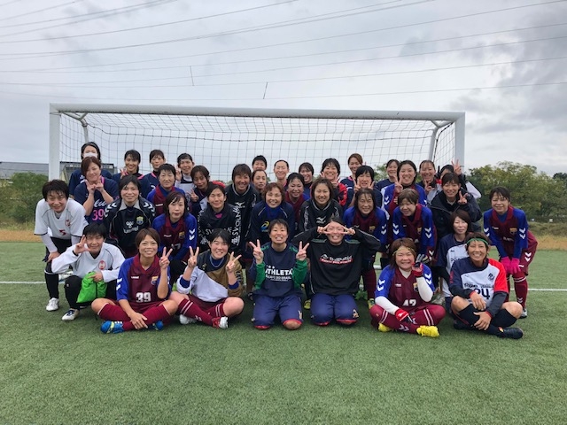 JFAレディースサッカーフェスティバル 岐阜県羽島郡笠松町の笠松町多目的運動場に55人が参加！