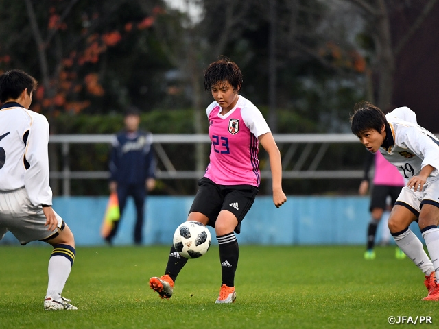 なでしこチャレンジ トレーニングキャンプ 4日目　男子高校生とトレーニングマッチを行う