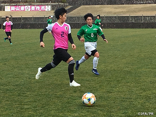 U-16日本女子代表候補　岡山県内の高校生とトレーニングマッチを行う